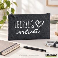 Kulturbeutel Leipzig verliebt 1 Liter Charcoal