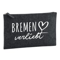 Kulturbeutel Bremen verliebt 1 Liter Charcoal