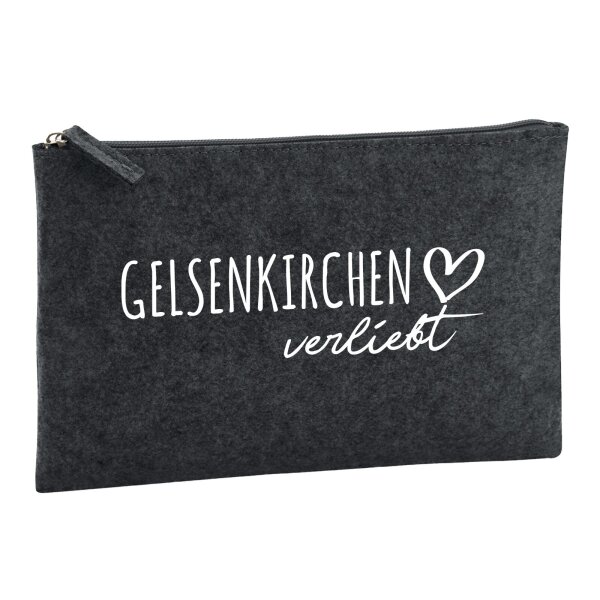Kulturbeutel Gelsenkirchen verliebt 1 Liter Charcoal