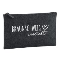 Kulturbeutel Braunschweig verliebt 1 Liter Charcoal