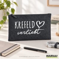 Kulturbeutel Krefeld verliebt 1 Liter Charcoal