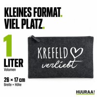 Kulturbeutel Krefeld verliebt 1 Liter Charcoal