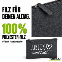 Kulturbeutel Lübeck verliebt 1 Liter Charcoal