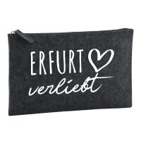 Kulturbeutel Erfurt verliebt 1 Liter Charcoal