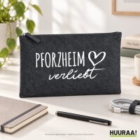 Kulturbeutel Pforzheim verliebt 1 Liter Charcoal