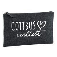 Kulturbeutel Cottbus verliebt 1 Liter Charcoal