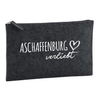 Kulturbeutel Aschaffenburg verliebt 1 Liter Charcoal
