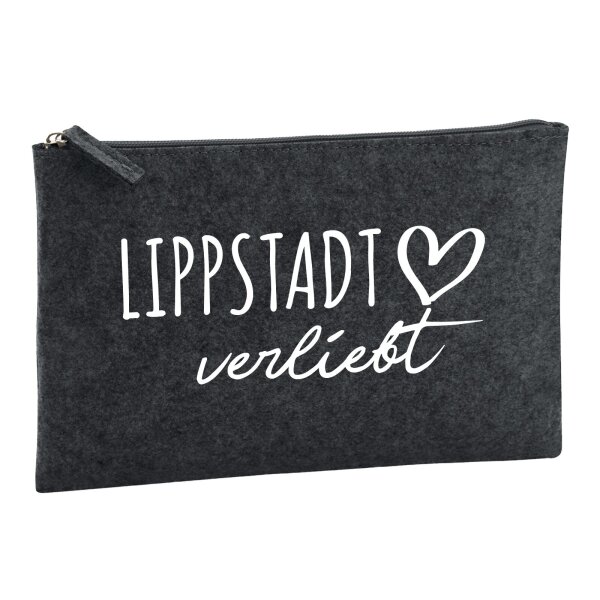 Kulturbeutel Lippstadt verliebt 1 Liter Charcoal