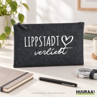 Kulturbeutel Lippstadt verliebt 1 Liter Charcoal