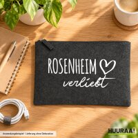 Kulturbeutel Rosenheim verliebt 1 Liter Charcoal