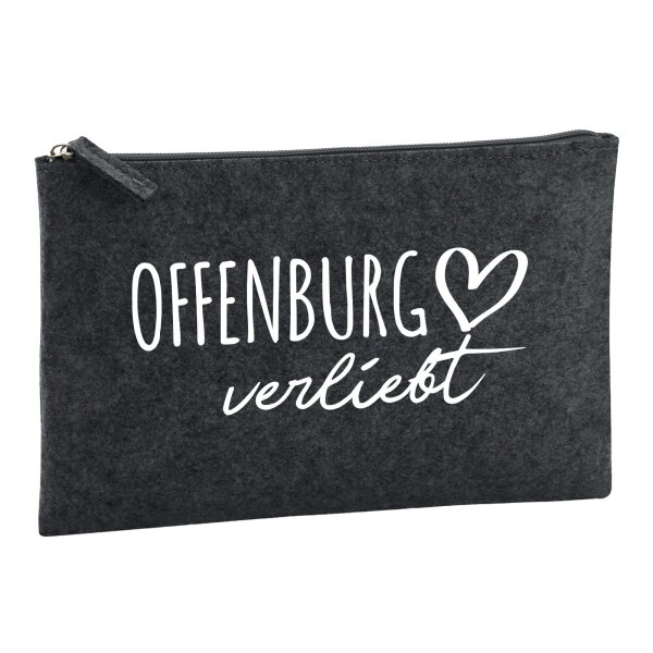 Kulturbeutel Offenburg verliebt 1 Liter Charcoal