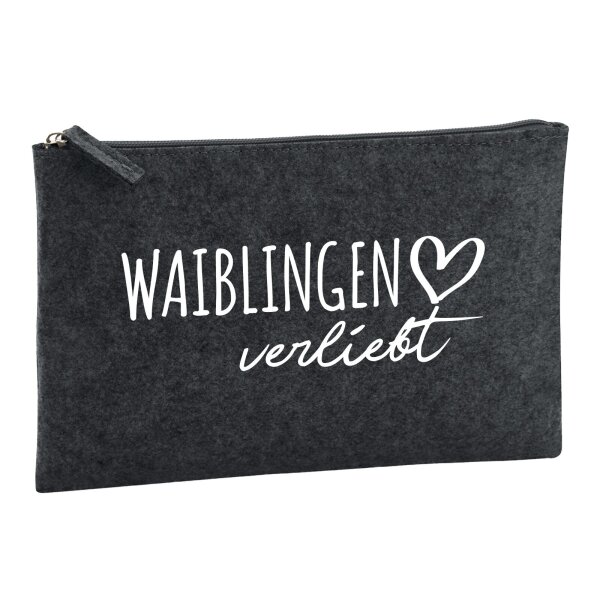 Kulturbeutel Waiblingen verliebt 1 Liter Charcoal