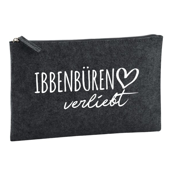 Kulturbeutel Ibbenbüren verliebt 1 Liter Charcoal