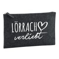 Kulturbeutel L&ouml;rrach verliebt 1 Liter Charcoal