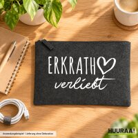 Kulturbeutel Erkrath verliebt 1 Liter Charcoal