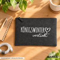 Kulturbeutel K&ouml;nigswinter verliebt 1 Liter Charcoal
