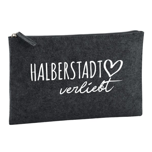Kulturbeutel Halberstadt verliebt 1 Liter Charcoal
