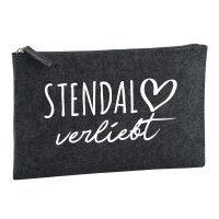 Kulturbeutel Stendal verliebt 1 Liter Charcoal