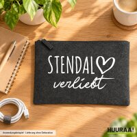 Kulturbeutel Stendal verliebt 1 Liter Charcoal