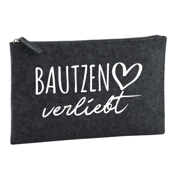 Kulturbeutel Bautzen verliebt 1 Liter Charcoal