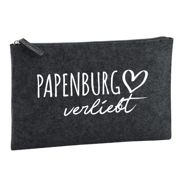 Kulturbeutel Papenburg verliebt 1 Liter Charcoal
