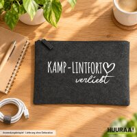 Kulturbeutel Kamp-Lintfort verliebt 1 Liter Charcoal