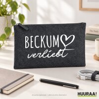 Kulturbeutel Beckum verliebt 1 Liter Charcoal