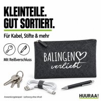 Kulturbeutel Balingen verliebt 1 Liter Charcoal