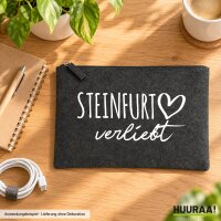 Kulturbeutel Steinfurt verliebt 1 Liter Charcoal