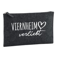 Kulturbeutel Viernheim verliebt 1 Liter Charcoal
