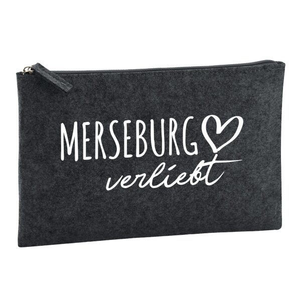 Kulturbeutel Merseburg verliebt 1 Liter Charcoal