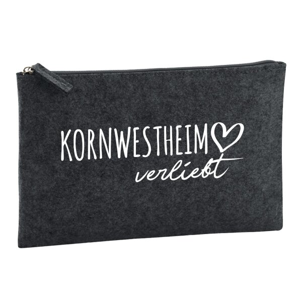 Kulturbeutel Kornwestheim verliebt 1 Liter Charcoal