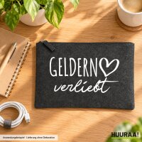 Kulturbeutel Geldern verliebt 1 Liter Charcoal