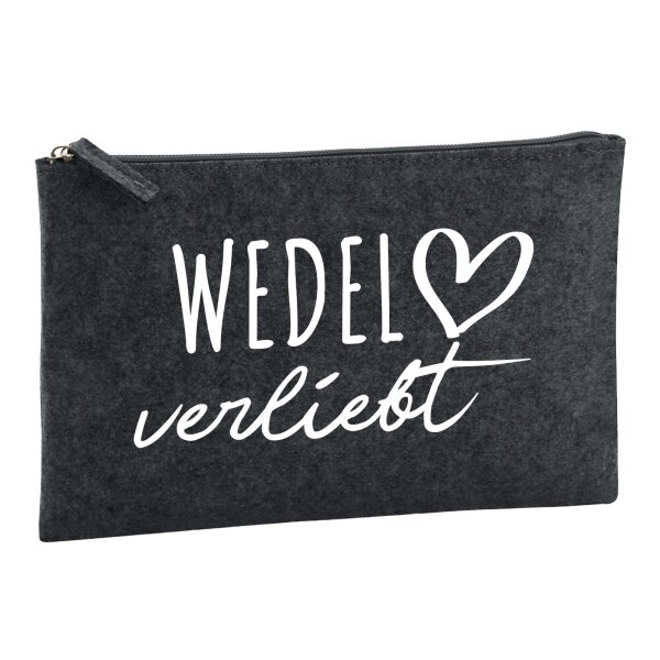 Kulturbeutel Wedel verliebt 1 Liter Charcoal