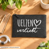 Kulturbeutel Uelzen verliebt 1 Liter Charcoal