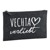 Kulturbeutel Vechta verliebt 1 Liter Charcoal