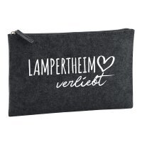 Kulturbeutel Lampertheim verliebt 1 Liter Charcoal
