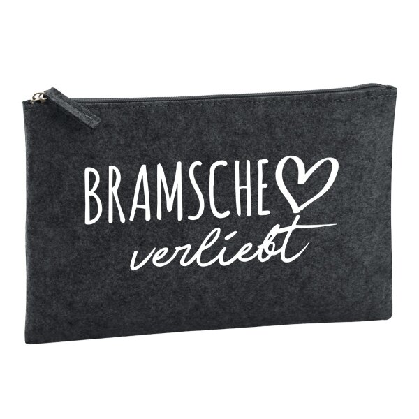 Kulturbeutel Bramsche verliebt 1 Liter Charcoal