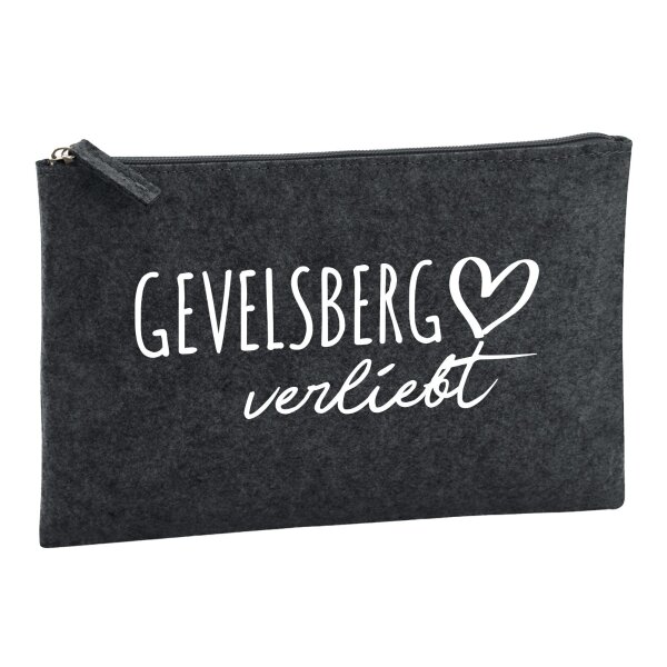 Kulturbeutel Gevelsberg verliebt 1 Liter Charcoal