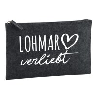 Kulturbeutel Lohmar verliebt 1 Liter Charcoal