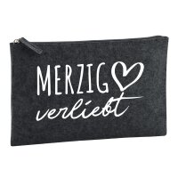 Kulturbeutel Merzig verliebt 1 Liter Charcoal