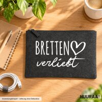 Kulturbeutel Bretten verliebt 1 Liter Charcoal