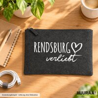 Kulturbeutel Rendsburg verliebt 1 Liter Charcoal