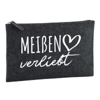 Kulturbeutel Mei&szlig;en verliebt 1 Liter Charcoal
