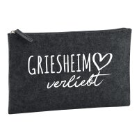 Kulturbeutel Griesheim verliebt 1 Liter Charcoal