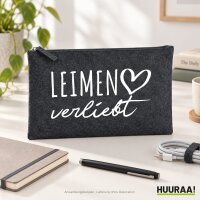 Kulturbeutel Leimen verliebt 1 Liter Charcoal