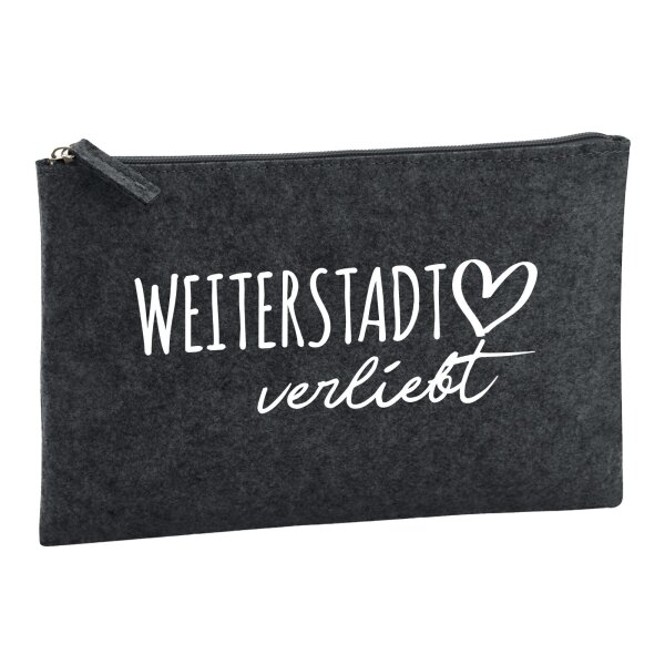 Kulturbeutel Weiterstadt verliebt 1 Liter Charcoal