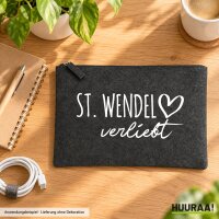 Kulturbeutel St. Wendel verliebt 1 Liter Charcoal