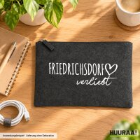 Kulturbeutel Friedrichsdorf verliebt 1 Liter Charcoal