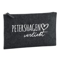 Kulturbeutel Petershagen verliebt 1 Liter Charcoal